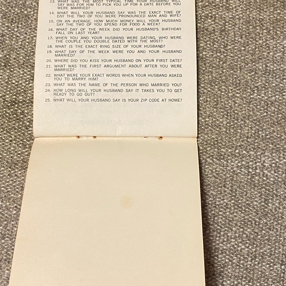Vintage 1967 Newlywed Game Question Booklet by Frank Bresee&Gary Smith USA - Picture 7 of 7